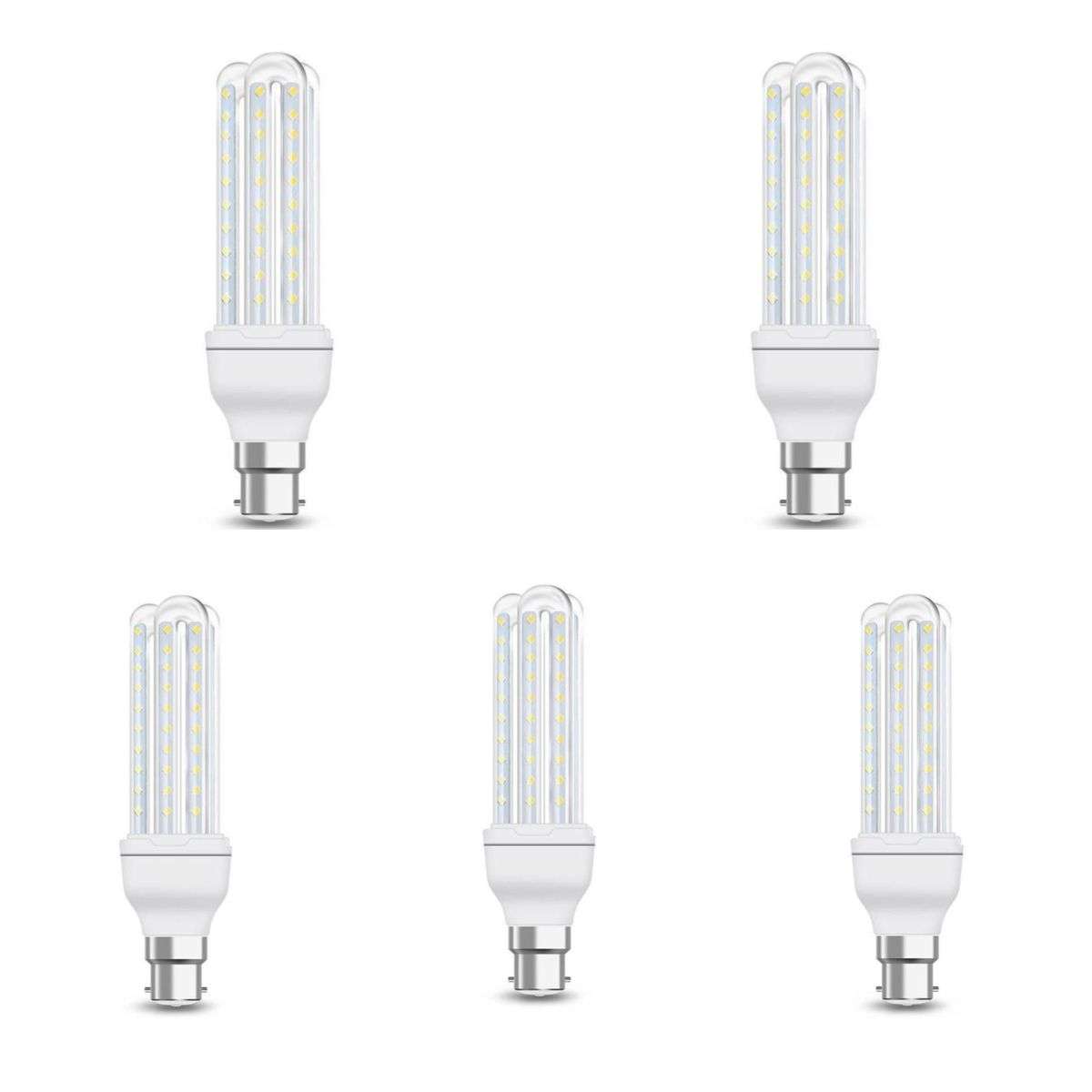 SMTE - 5 Pack - B22 12W LED Corn Light Bulb (Cool White)