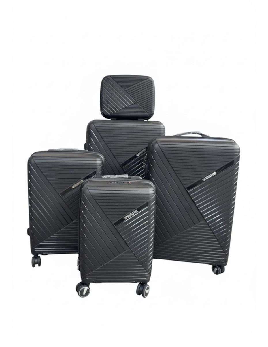SMTE - Unbreakable 5Pieces Travel Luggage Trolley Suitcase Set with 4Spinner Wheel