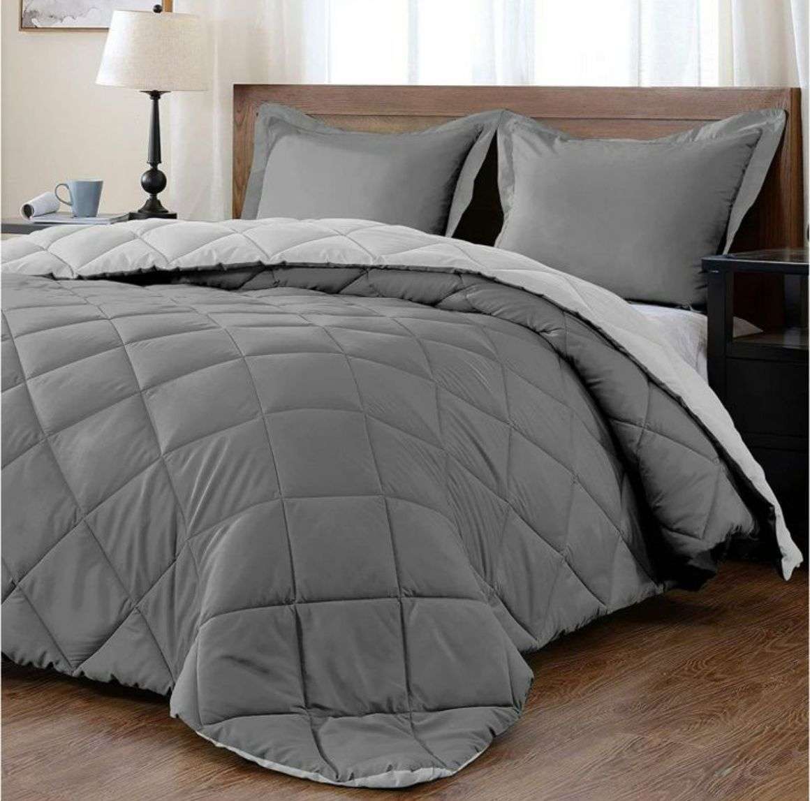 SMTE - Dream World Reversible 5 Piece Comforter set - Charcoal