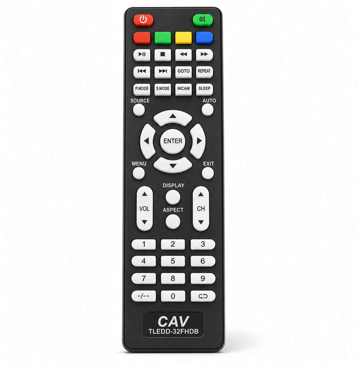 Telefunken/Sansui TLEDD-32FHDB TV Compatible Remote