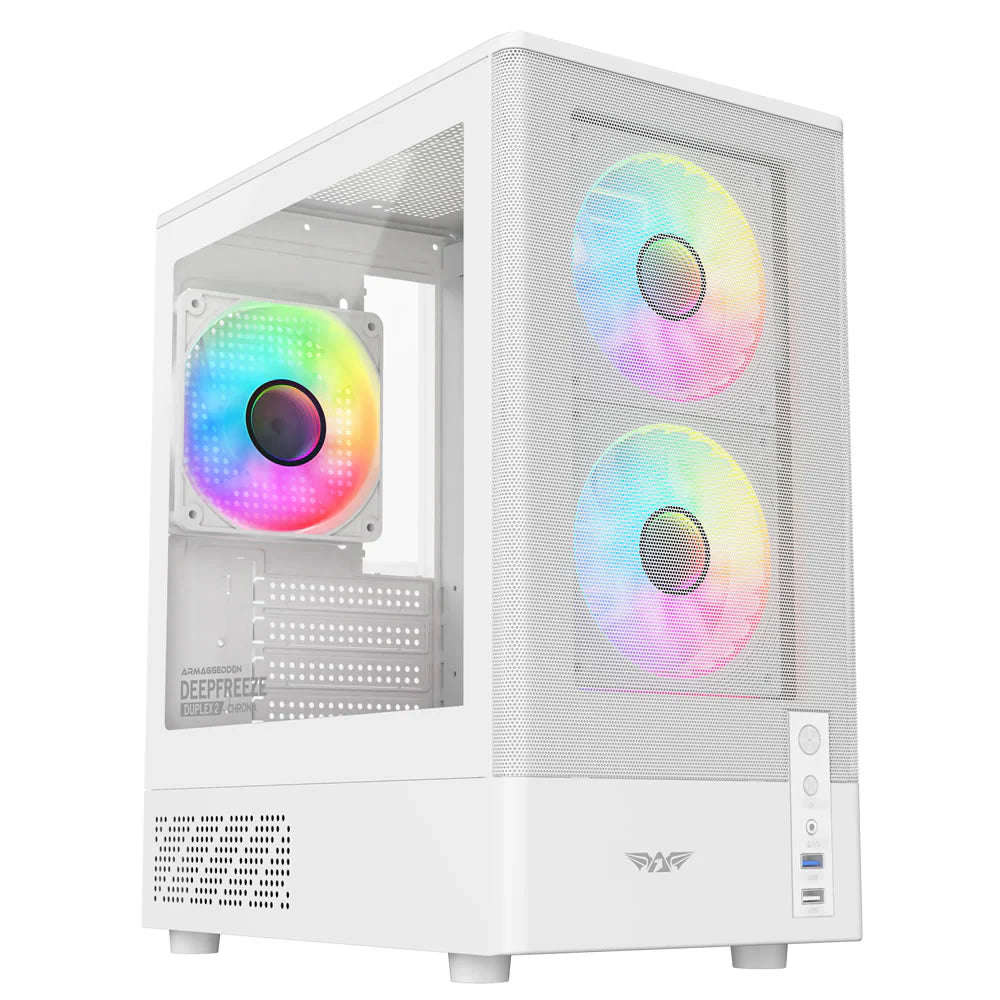 Armaggeddon DeepFreeze Duplex 2 Chroma MicroATX Gaming Case - White