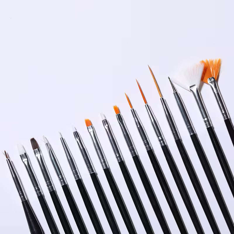 Nail Gel Art Brush Set 15Pcs (Bag)