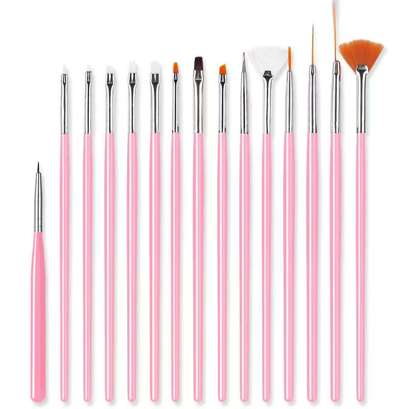 Nail Gel Art Brush Set 15Pcs (Bag)