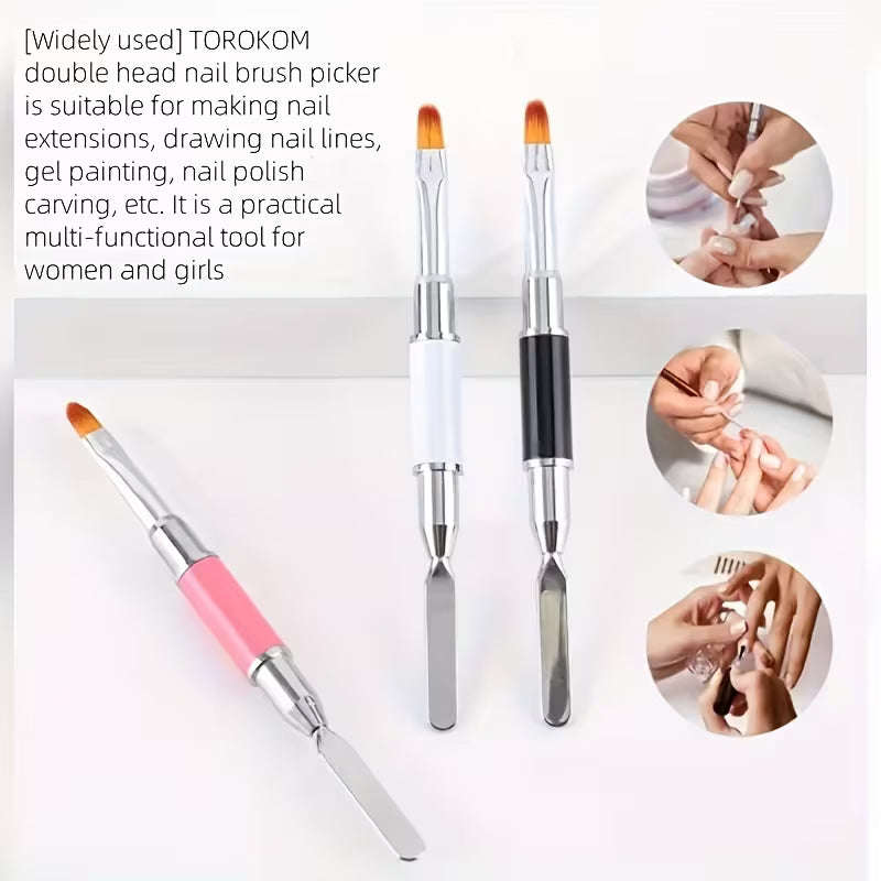 Poly Gel Nail Brush Dual-ended with Spatula (High Quality)
