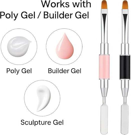 Poly Gel Nail Brush Dual-ended with Spatula (High Quality)