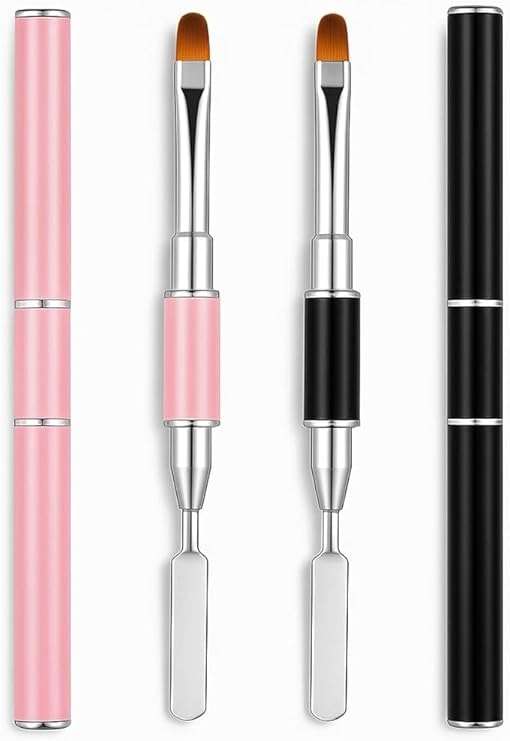 Poly Gel Nail Brush Dual-ended with Spatula (High Quality)