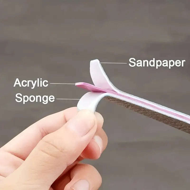 Miss Smoo Nail File 100/180 Grey - Half Moon Grey - Lose