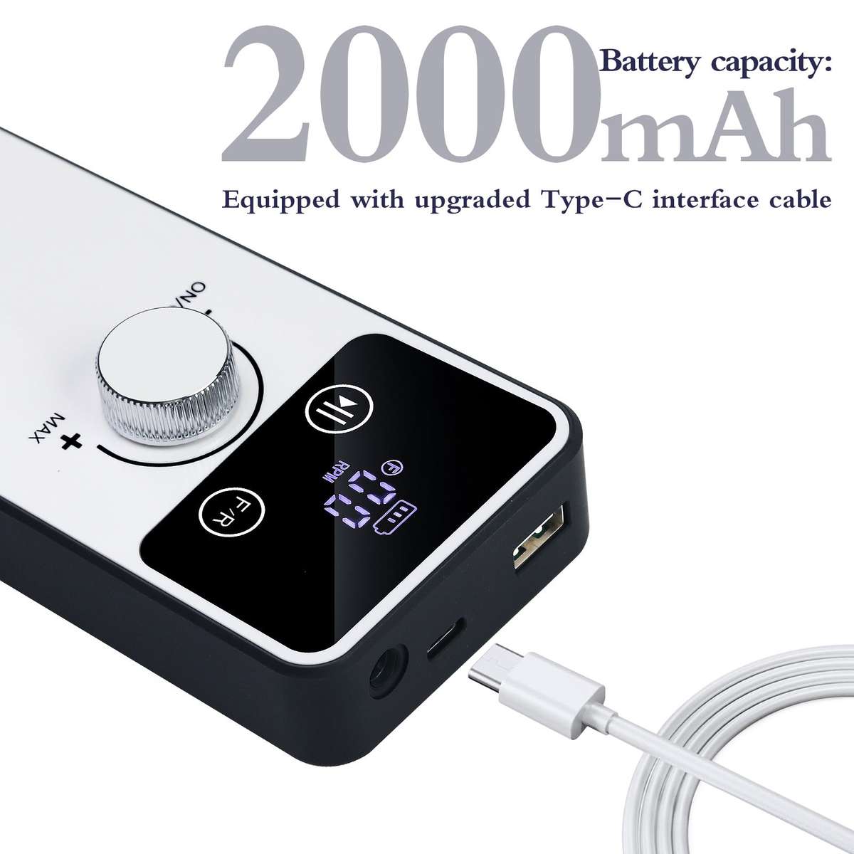 Rechargeable Nail Drill Machine Professional Edition 45000RPM (TOT-V5) White