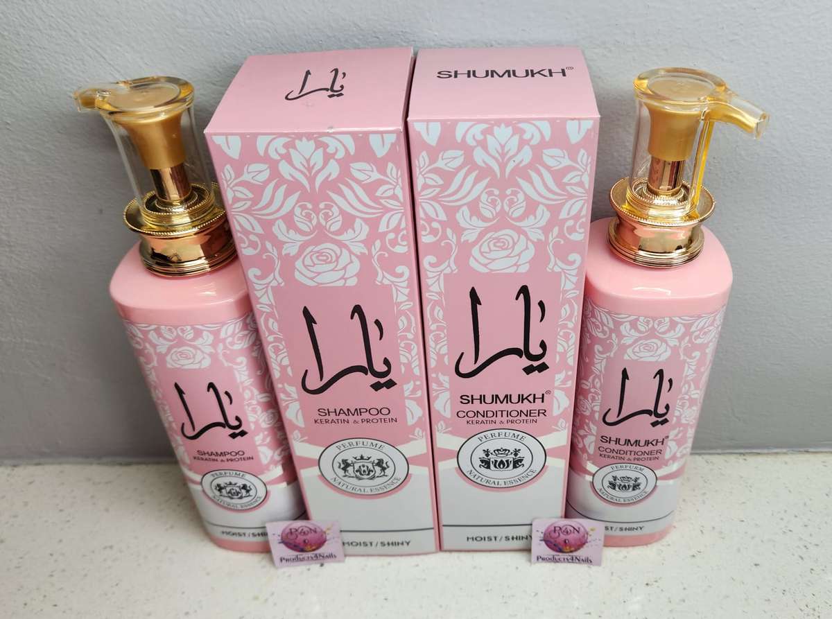 SHUMUKH - KERATIN Hair Shampoo and Conditioner, 600ml - Moist / Shiny