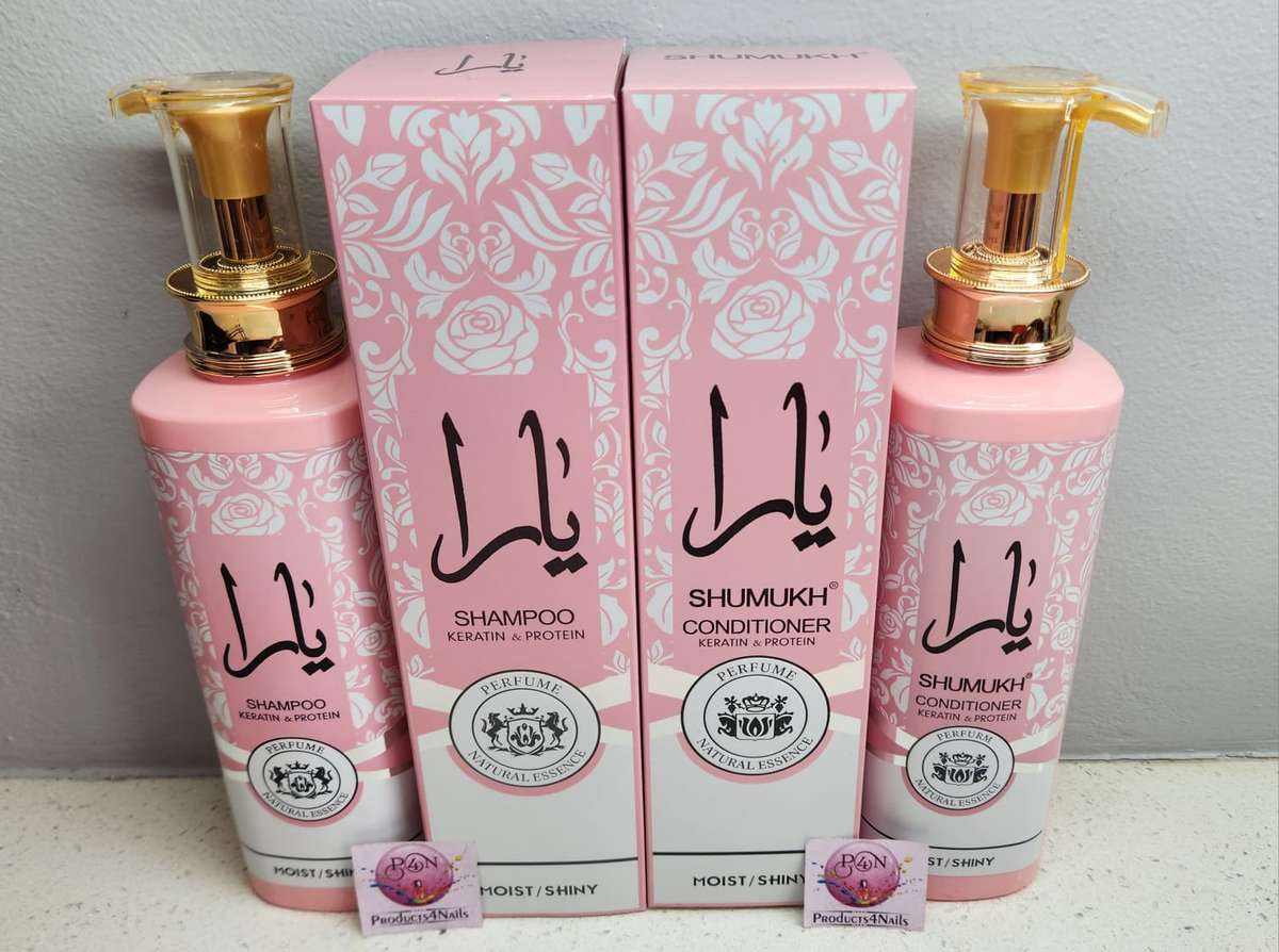 SHUMUKH - KERATIN Hair Shampoo and Conditioner, 600ml - Moist / Shiny