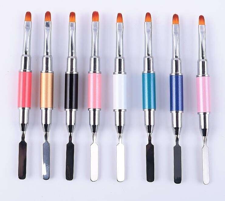 Poly Gel Nail Brush Dual-ended with Spatula (High Quality)