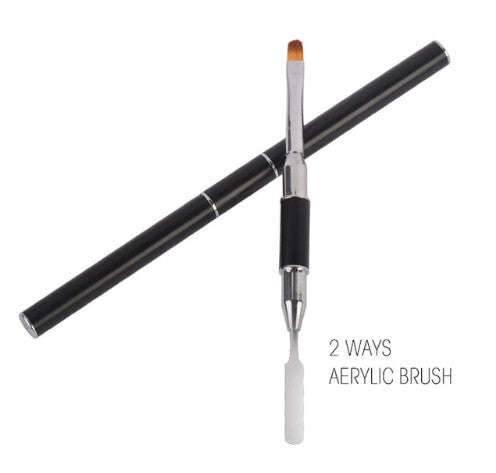 Poly Gel Nail Brush Dual-ended with Spatula (High Quality)