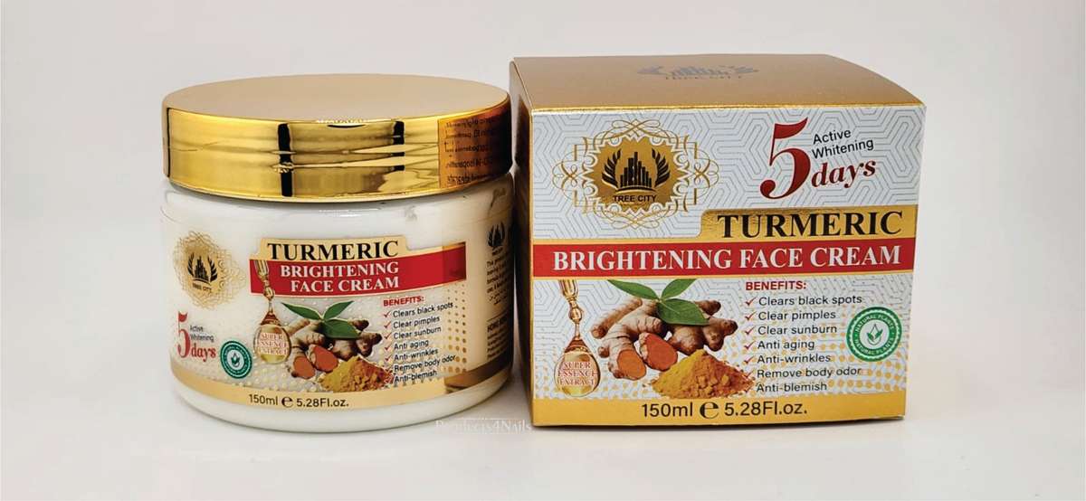 Turmeric Brightening Face Cream 150ml - Tree City - 5 Days Active Whitening