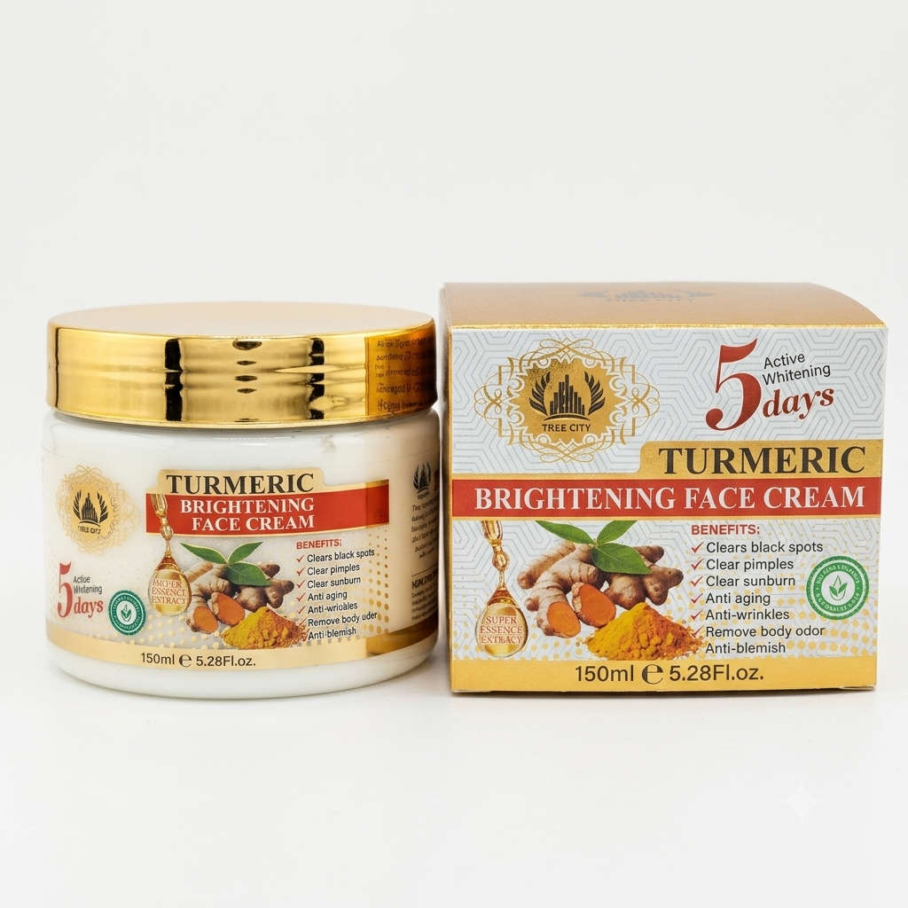 Turmeric Brightening Face Cream 150ml - Tree City - 5 Days Active Whitening