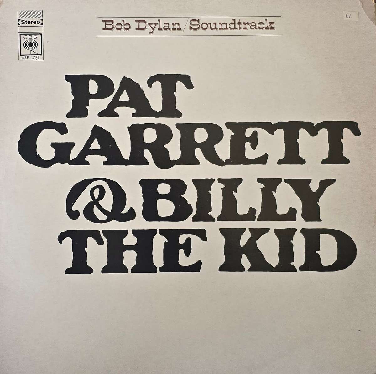 Bob Dylan  Pat Garrett & Billy The Kid