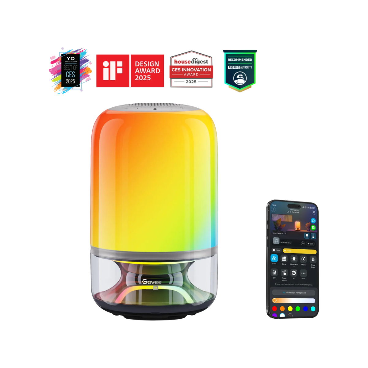 Govee RGBICWW Table Lamp 2 Pro Sound by JBL