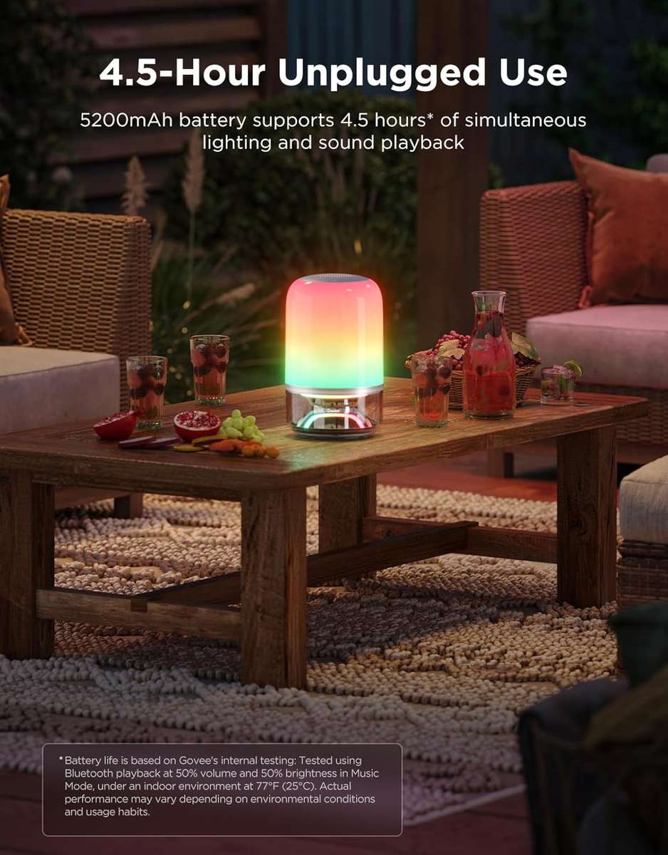 Govee RGBICWW Table Lamp 2 Pro Sound by JBL