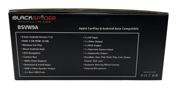 Blackspider BSVW9A Golf 5/6 Apple CarPlay Android Auto Radio