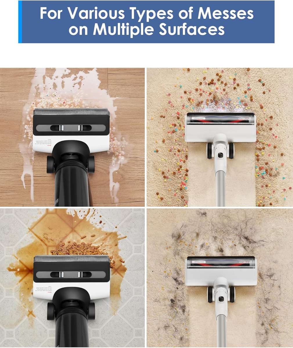 FLOOR ONE Switch S6 Stretch Plus - 65min, Smart 180° Lay Flat Wet Dry Cordless Vacuum Floor Wash...