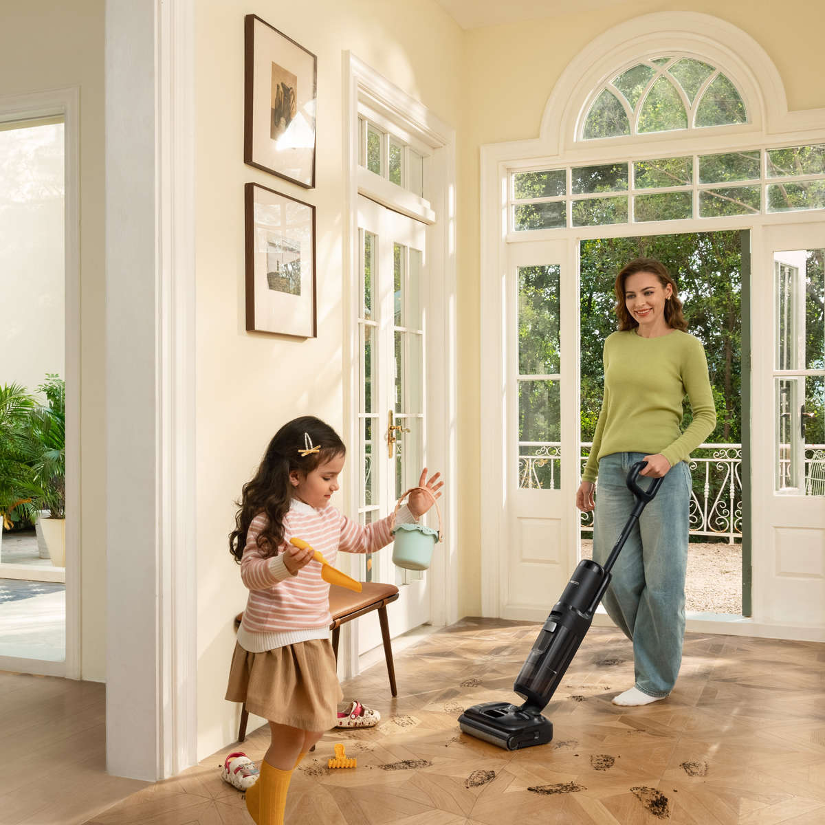 FLOOR ONE S7 Stretch - 50min, Smart 180° Lay Flat Wet Dry Cordless Vacuum Floor Washer & Mop Stick