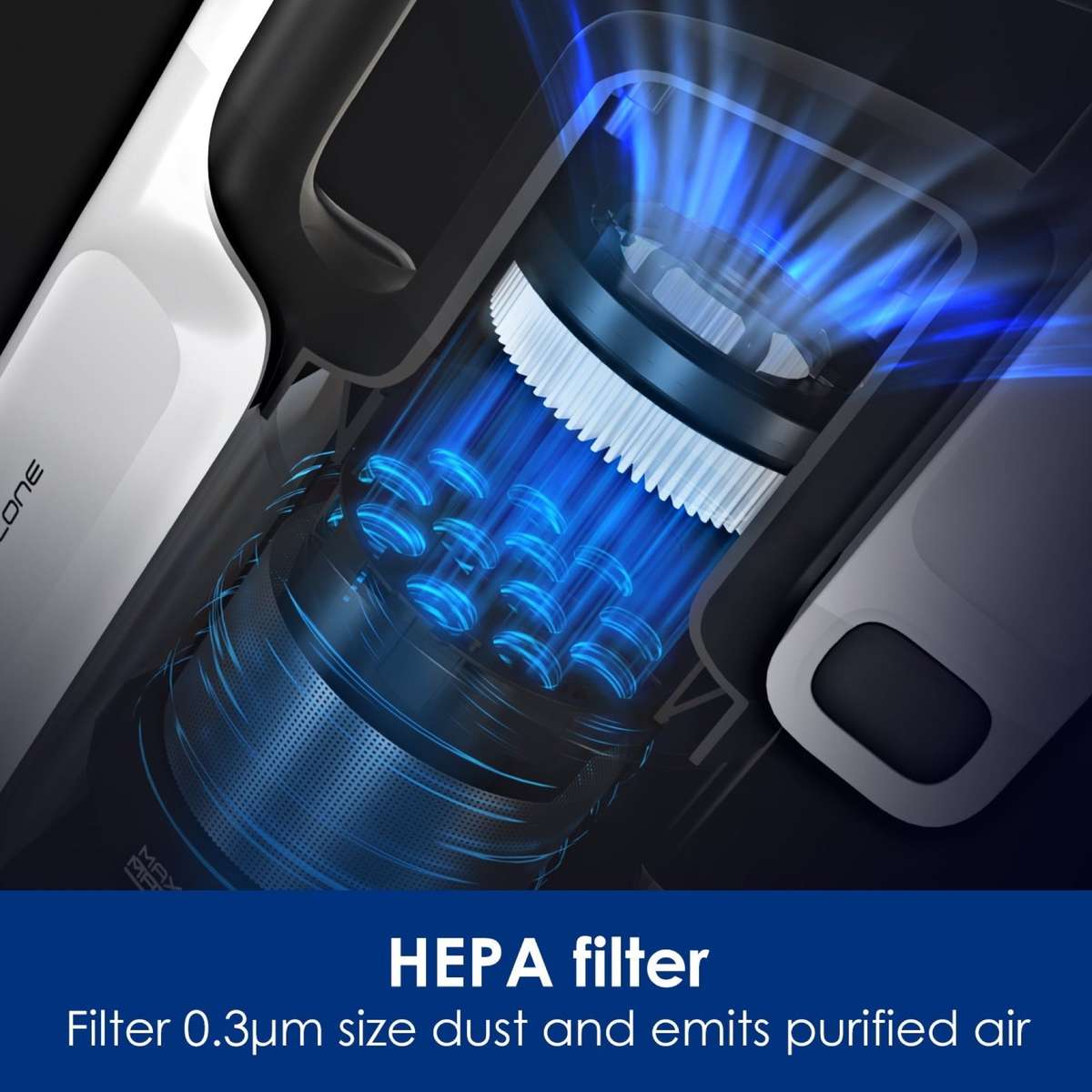 HEPA Filter & Sponge for A30S Vacuum Cleaner Stick - Washable & Reusable (1PCS)