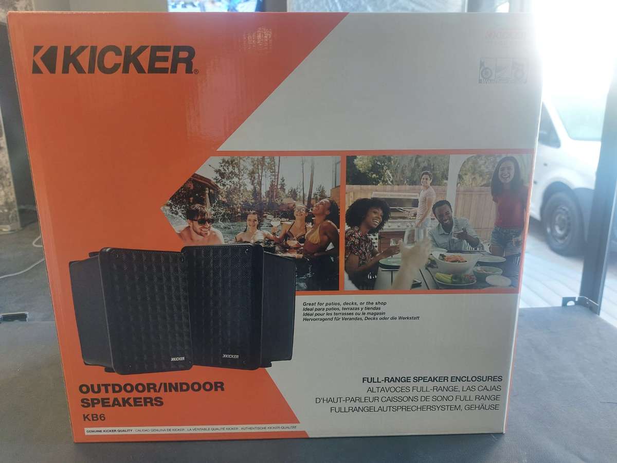kicker kb6 indoor outdoor speakers new