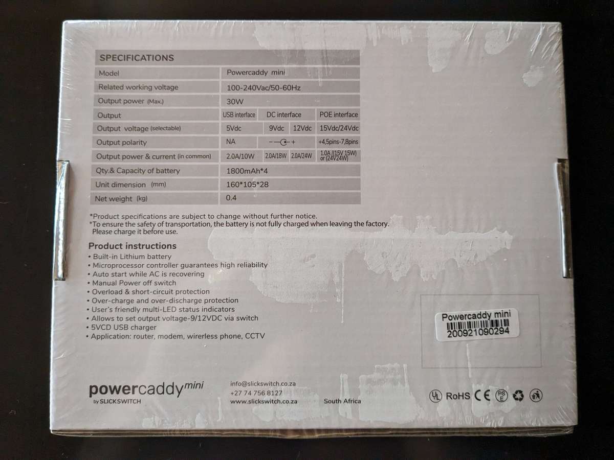 Power caddy mini UPS