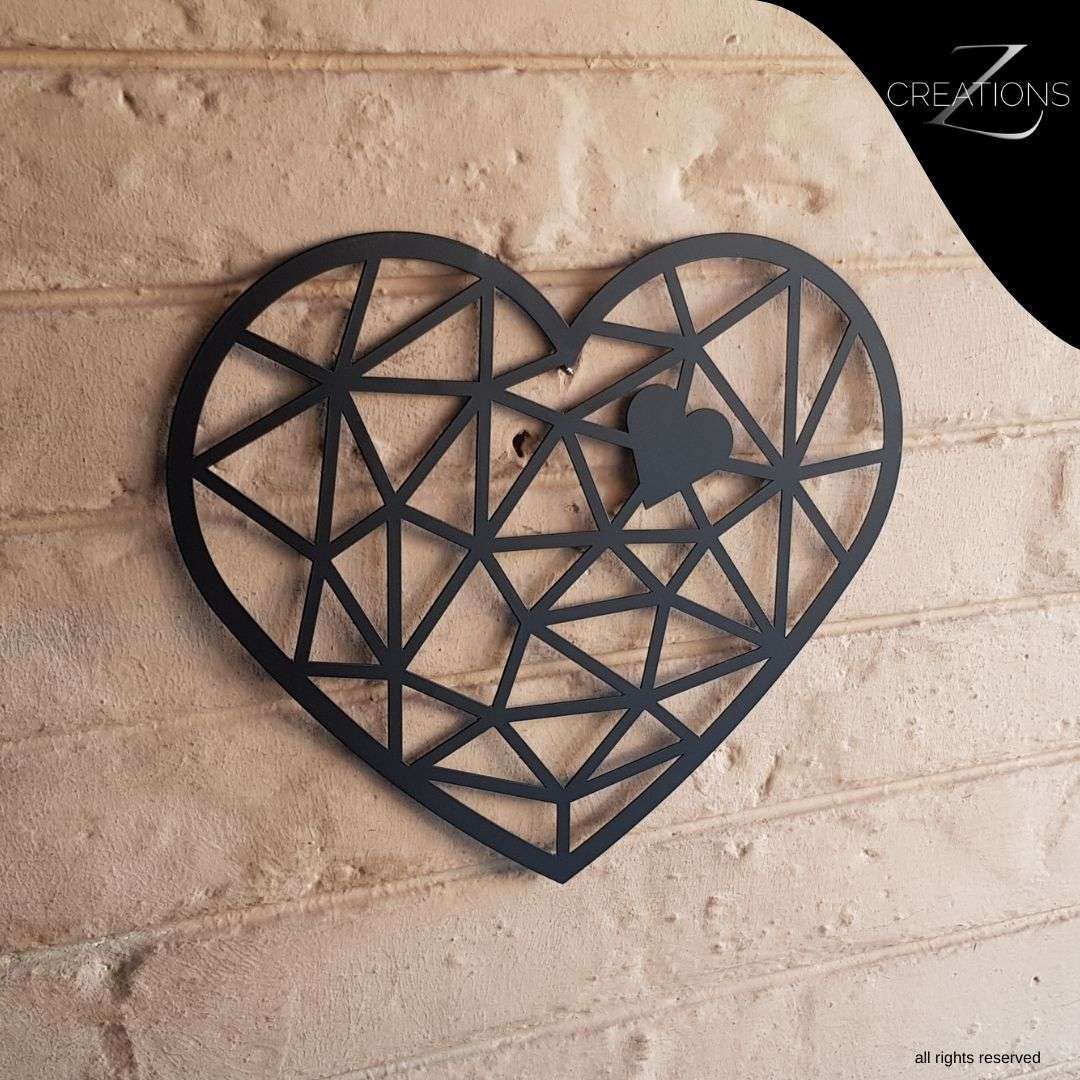 Steel 2x Heart Wall Art
