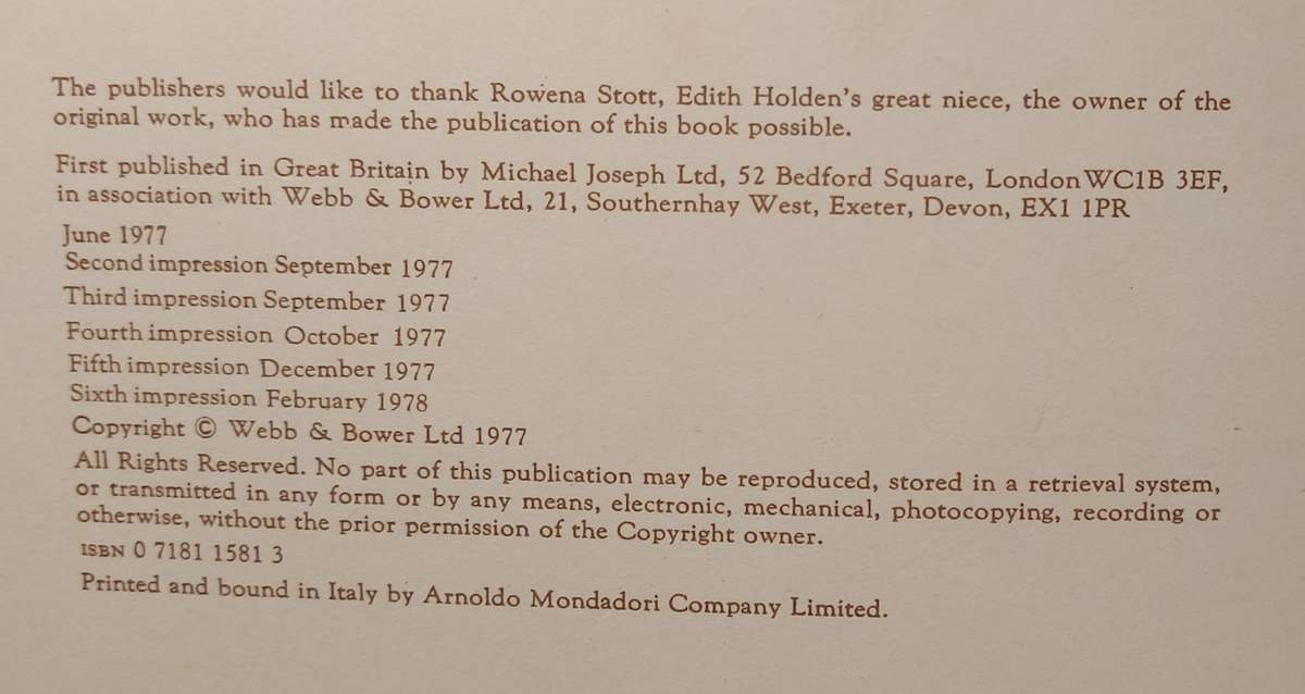 The Country Diary of an Edwardian Lady, Edith Holder