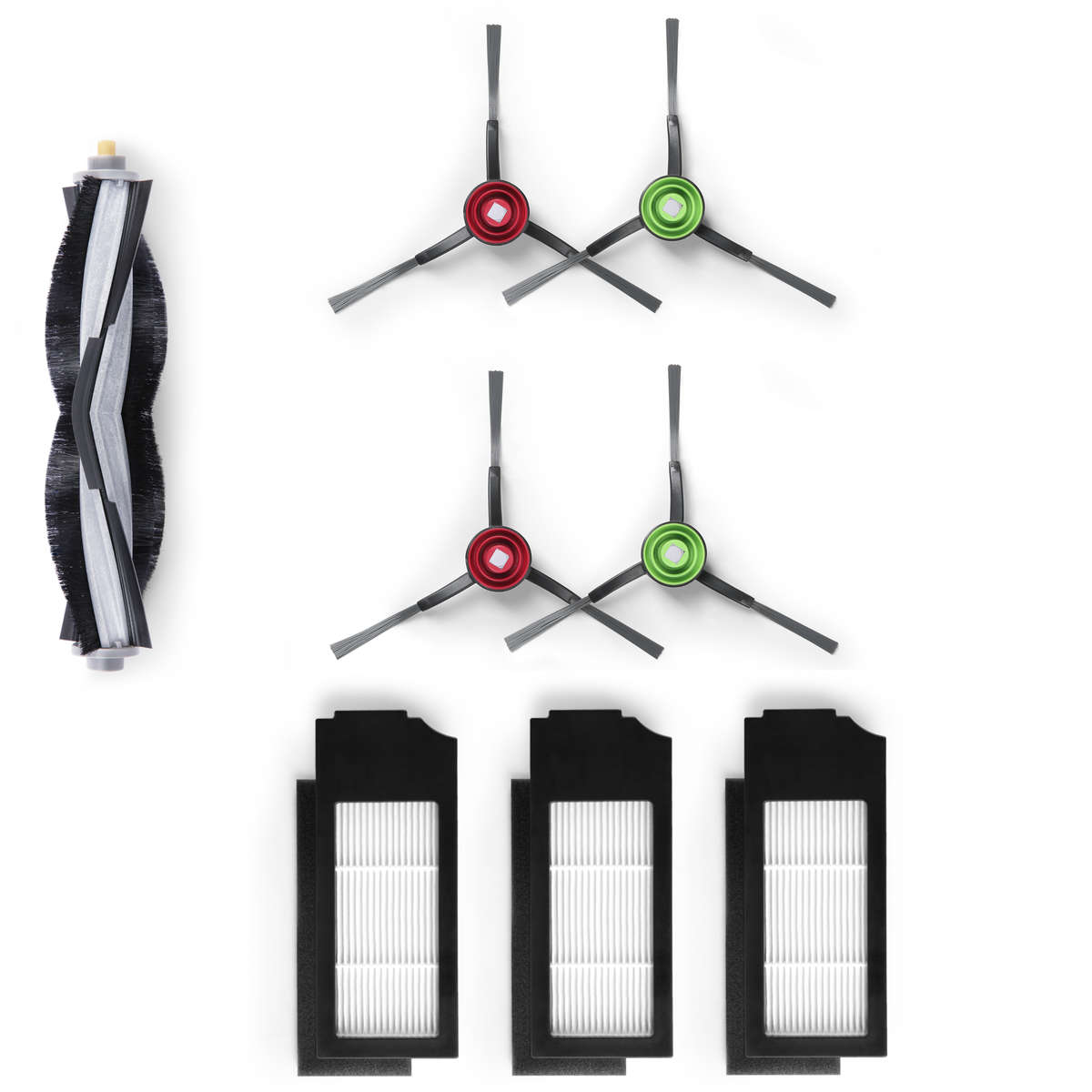 DEEBOT X1 OMNI/X1e OMNI/T10 Plus Buddy Kit - 5 Brush, 3 Filter/Sponge (Black)