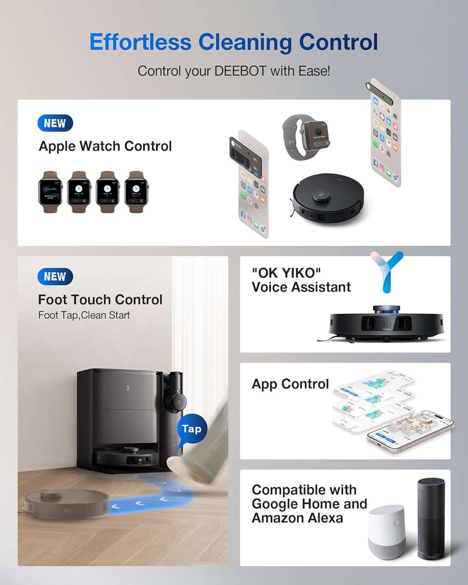 DEEBOT T30S COMBO COMPLETE Robot + Handheld Vacuum Stick & OMNI Station - 11000Pa, 290min Runtime