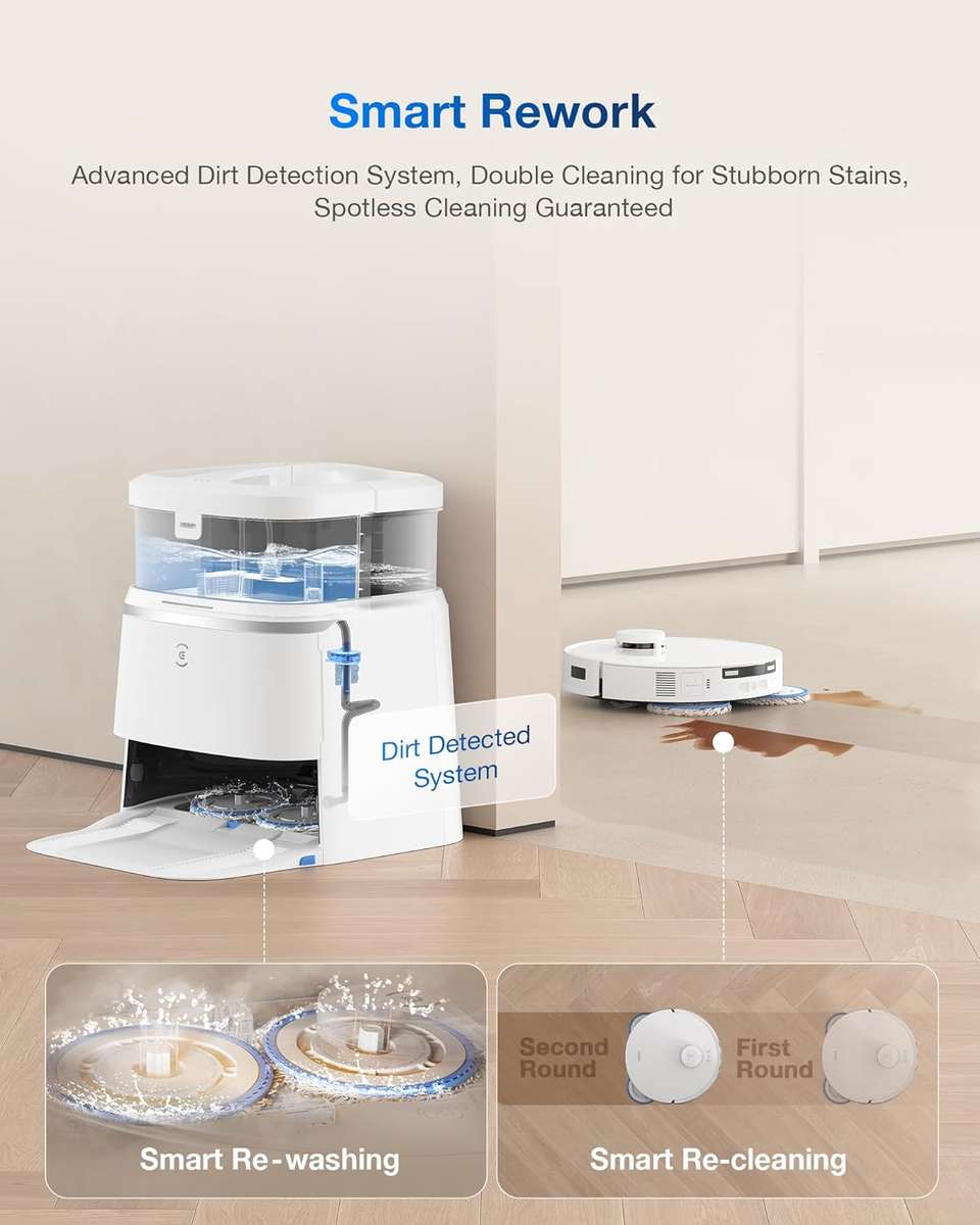 DEEBOT T30 PRO OMNI Robot Vacuum Cleaner - OMNI Station, 11000Pa Suction, 290min Runtime