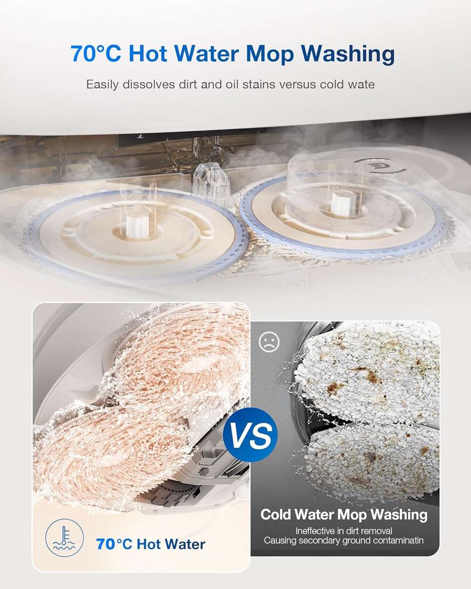 DEEBOT T30 PRO OMNI Robot Vacuum Cleaner - OMNI Station, 11000Pa Suction, 290min Runtime