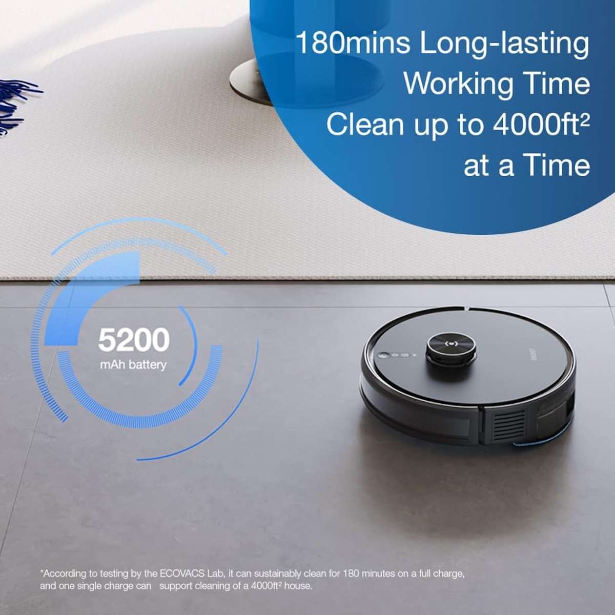 DEEBOT Y1 PRO PLUS Robot Vacuum Cleaner - 6500Pa Suction, 180min Runtime