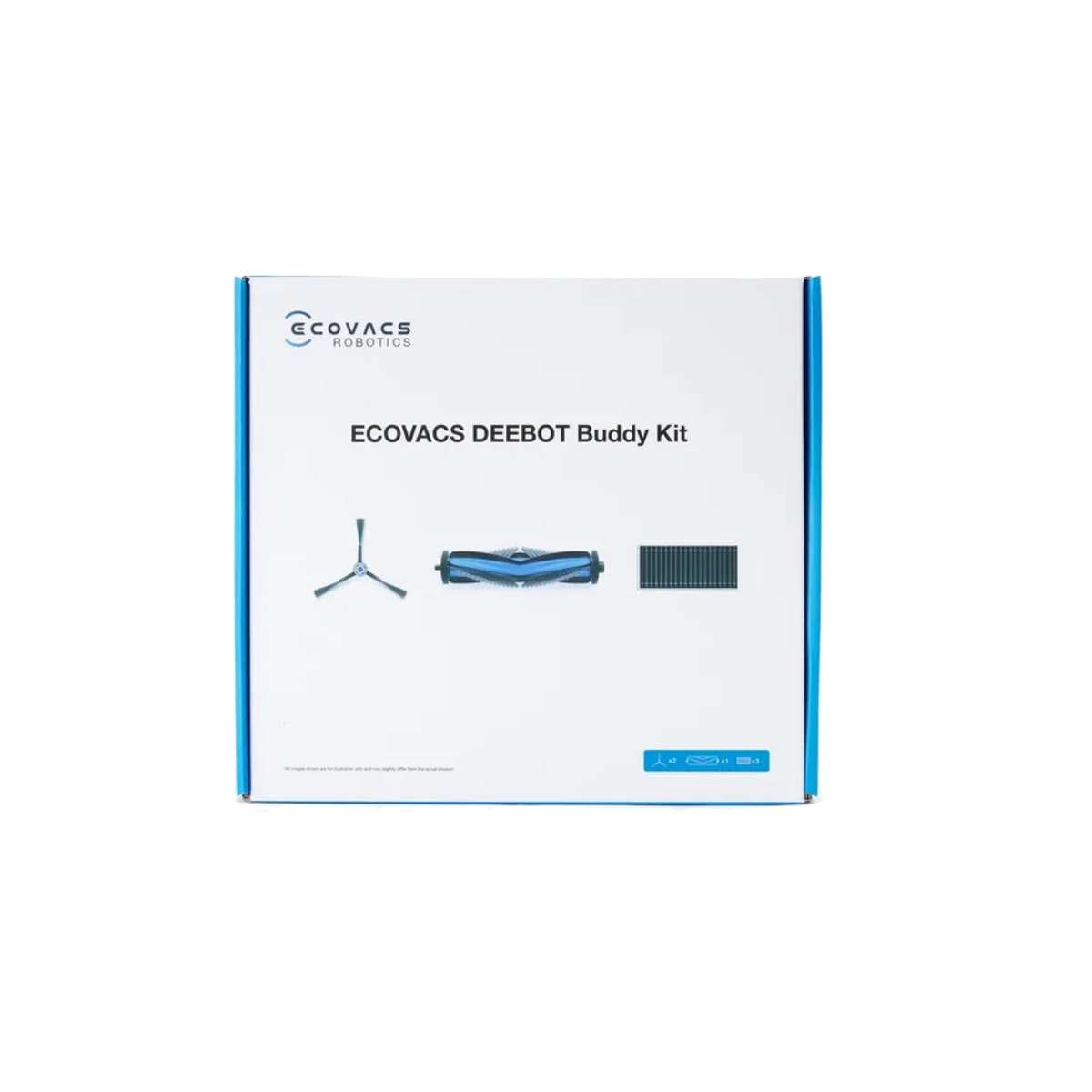 DEEBOT X8 PRO OMNI Buddy Kit (Antibacterial) - 4 Side Brushes, 1 Main Brush, 3 Filters