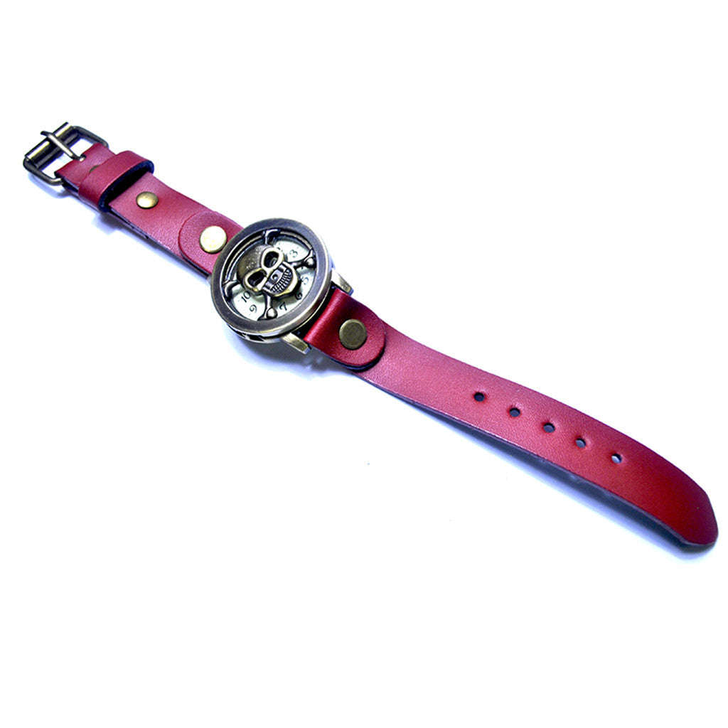 Leather Strap Fashion Watches - watch with skull