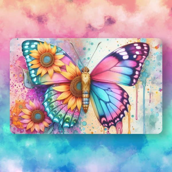 Color Splash Butterfly Mousepad