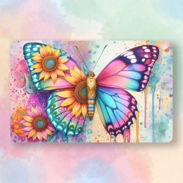 Color Splash Butterfly Mousepad