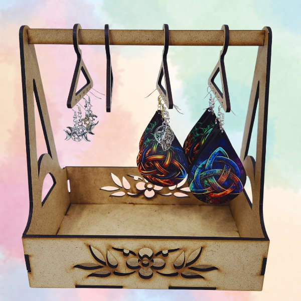 Wooden Trinket & Earring Display Stand