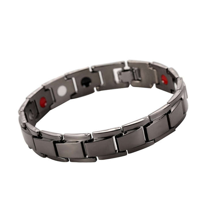 Men Detachable Titanium Steel Magnetic Therapy Bracelet Jewelry(Black)