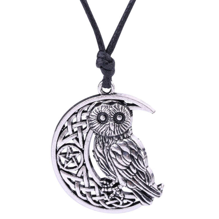 Owl Great Wisdom Ancient Silver Ancient Gold Couple Necklace(Antique Silver Plated)