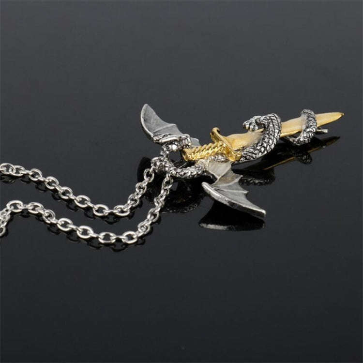 Luminous Jewelry Dragon Sword Pendant Necklace Dark Anime Necklace