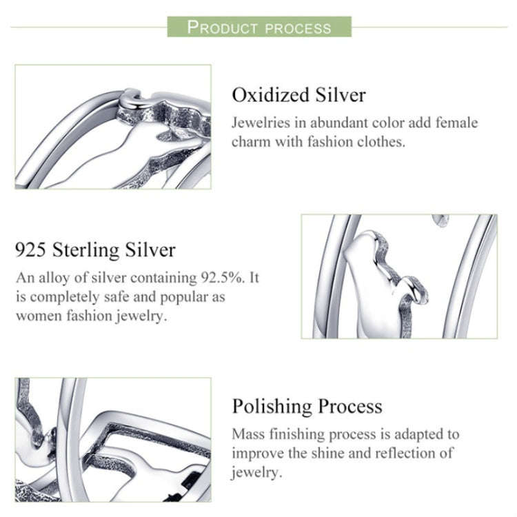 S925 Sterling Silver Ring Cute Cat Open Ring