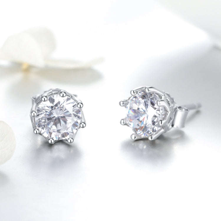 S925 Sterling Silver Stud Earrings Zircon Earrings