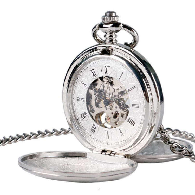 pm240 Classic Double Open Double Face Vintage Manual Mechanical Pocket Watch with Roman Lettering...