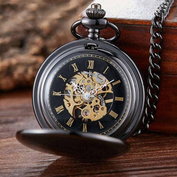 pm240 Classic Double Open Double Face Vintage Manual Mechanical Pocket Watch with Roman Lettering...