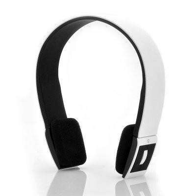 Wireless Bluetooth 3.0 Audio Headset - Stereo Sound, Built-in Controls and Microphone - White