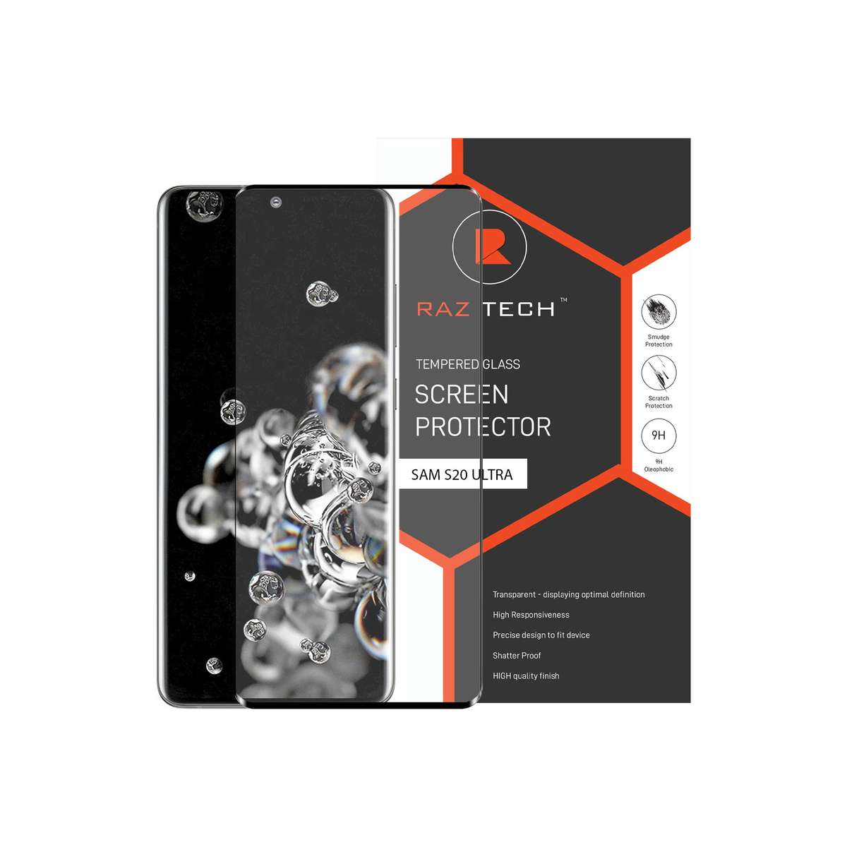 Raz Tech Full Cover Tempered Glass for Samsung Galaxy S20 Ultra