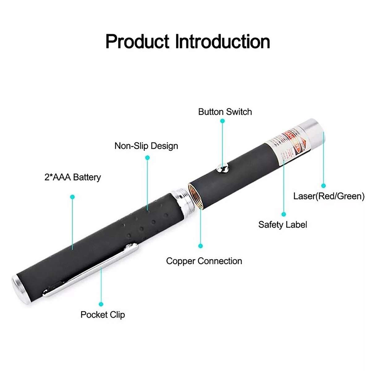 5 in 1 Green Laser Pointer Pen