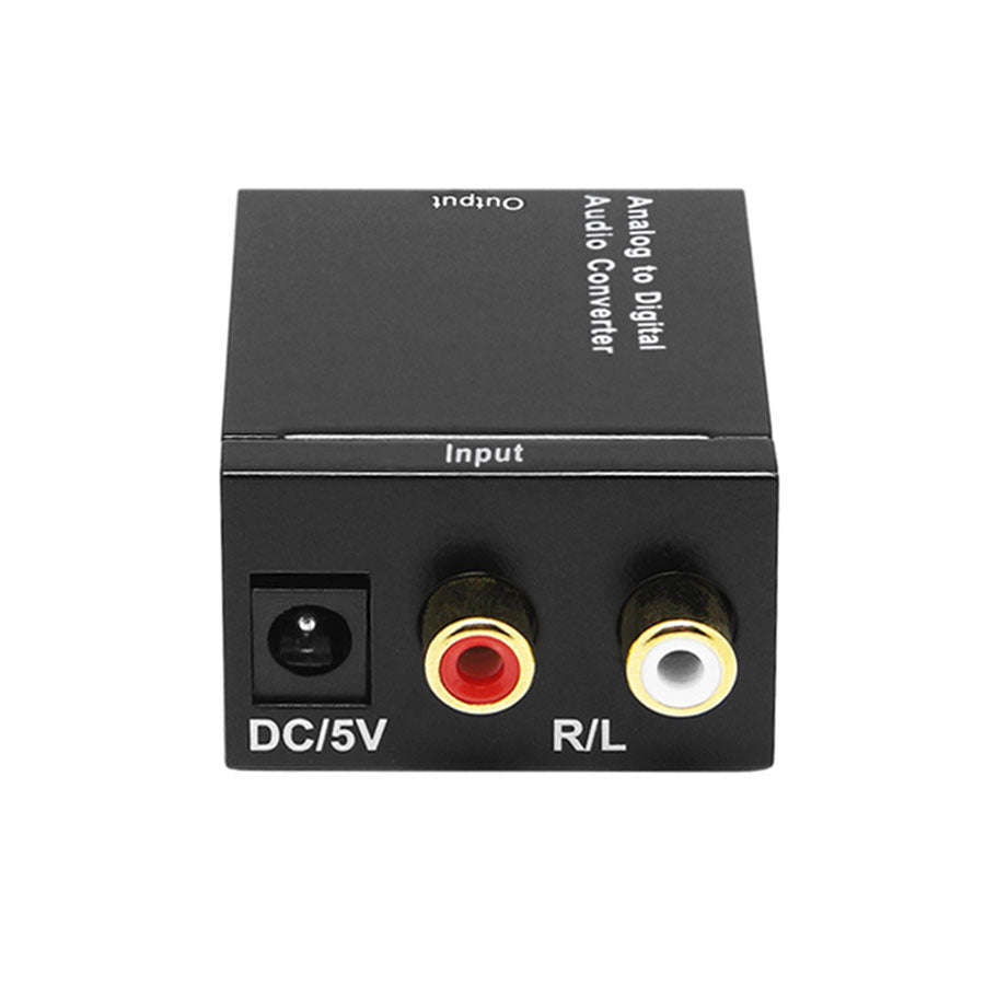 Analog to Digital Audio Converter Adapter for PC DVD Amplifier - Black